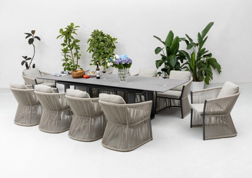 SIMPOLIVING weather-resistant rope outdoor furniture, perfect for harsh climates