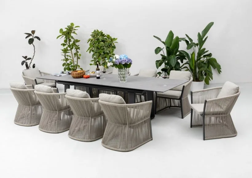 SIMPOLIVING weather-resistant rope outdoor furniture, perfect for harsh climates