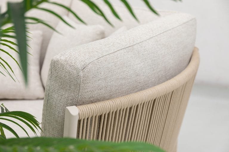 SIMPOLIVING rope outdoor furniture with stylish woven patterns, enhancing comfort and design